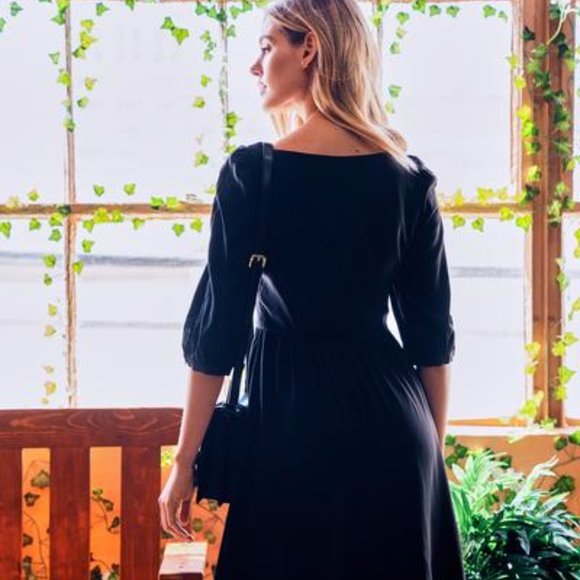 JNSQ Anne Dress--A Scoop Neck Button Front Dress - Picture 2 of 4